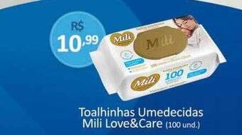 Hiper Farma Toalhinhas umedecidas mili love&care oferta