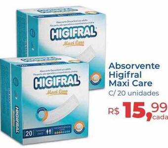 Hiper Farma Absorvente higifral maxi care oferta