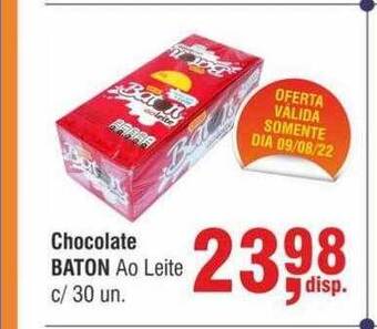 Higa Atacado Chocolate baton ao leite oferta