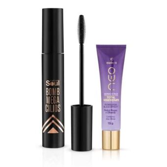 Eudora Kit máscara para cílios bomb alongamento + neo dermo contorno dos olhos oferta