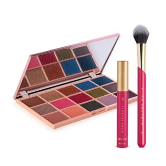 Eudora Combo niina secrets: palette de sombras crystal + pincel multifuncional + máscara para cílios super up oferta