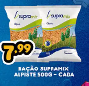 Supermercados Cristal Racao Supramix Alpiste 500g cada oferta