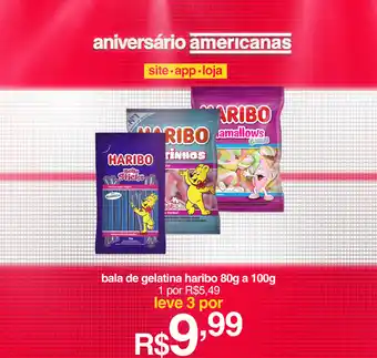 Bala de Gelatina Haribo 80g a 100g
