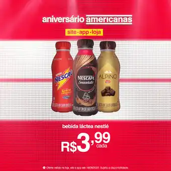 Lojas Americanas Bebida Lactea Nestle oferta