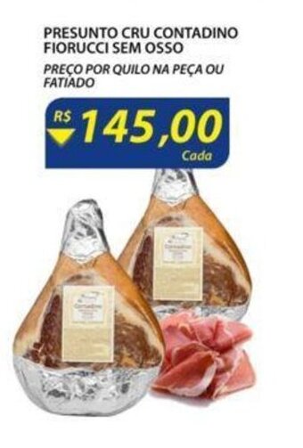 Assaí Atacadista Presunto Cru Contadino Fiorucci sem osso oferta