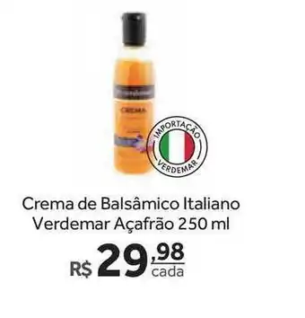 Verdemar Supermercado Crema De Balsâmico Italiano Verdemar Açafrão 250ml oferta