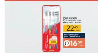Coop Pack Colgate Pró Cuidado Com 4 Escovas Dentais oferta