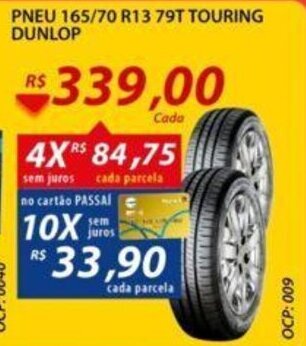 Pneu 165/70R13 79T Touring Dunlop