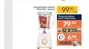 Coop Liquidificador Mallory Flash Mix Branco oferta