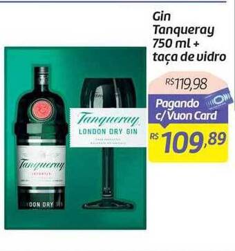 Comper Gin tanqueray + taça de vidro oferta