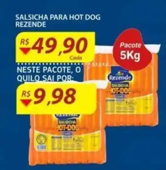 Assaí Atacadista Salsicha Para Hot Dog Rezende 5kg oferta