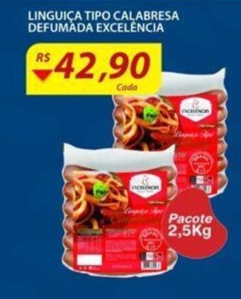 Linguica tipo calabresa defumada Excelencia 2.5kg