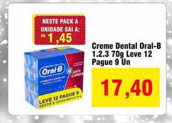 Spani Atacadista Creme dental oral-b 1.2.3 leve 12 pague 9 oferta