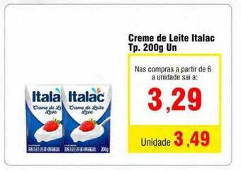 Spani Atacadista Creme de leite italac oferta