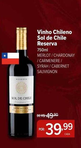 Perini Vinho chileno sol de chile reserva oferta