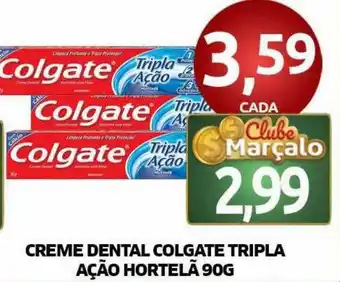 Creme dental colgate tripla ação hortelã