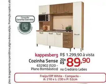 Lojas Lebes Cozinha Sense Kappesberg oferta