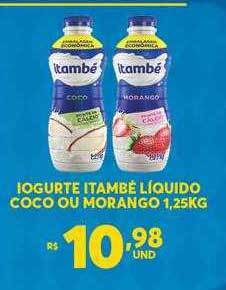Atacadão Centro Sul Iogurte itambé líquido coco ou morango oferta