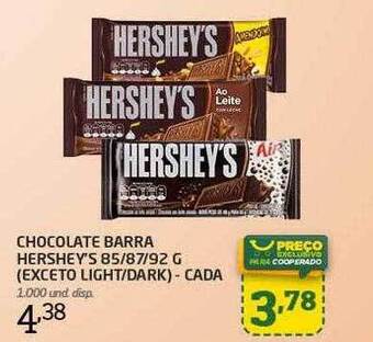 Chocolate barra hershey's