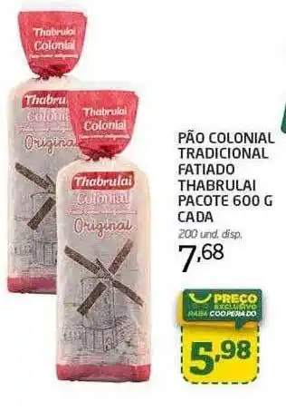 Cooper Pão colonial tradicional fatiado thabrulai oferta