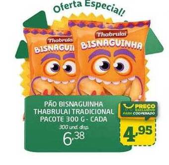 Cooper Pão bisnaguinha thabrulai tradicional oferta