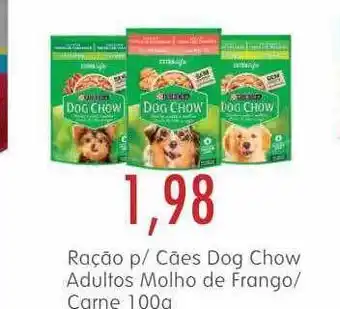 Epa Ração p- cães dog chow adultos molho de frango carne oferta