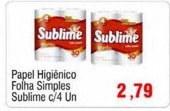 Spani Atacadista Papel higiênico folha simples sublime c-4 oferta