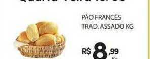 Supermercado Vitorino Pão francês trad. assado kg oferta