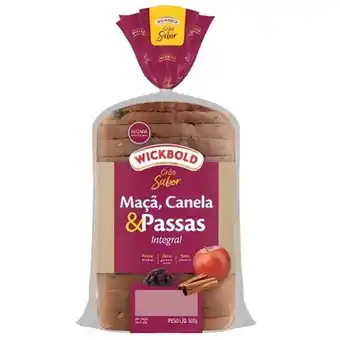 São Roque Supermercados Pão de forma grão maçã, canela e passas wickbold 500g oferta