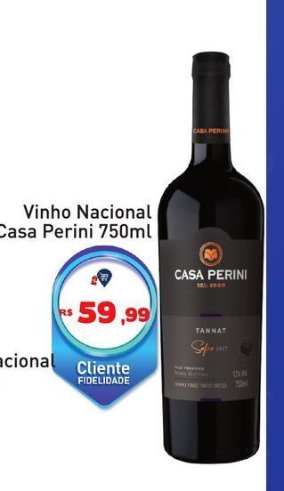 Vinho nacional casa perini 750ml