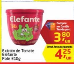 Tenda Atacado Extrato de tomate elefante 310g oferta
