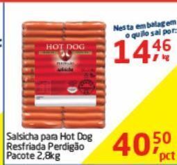 Salsicha para hot dog perdigão 2.8kg