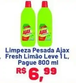 Compre Bem Limpeza Pesada Ajax Fresh Limao Leve 1L Pague 800ml oferta