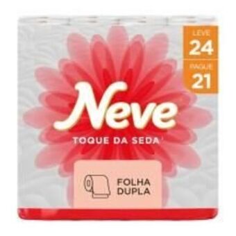 Papel higiênico neve toque da seda folha dupla leve 24 pague 21 unidades