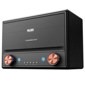 Caixa amplificada nostalgie gradiente, 1000w, bluetooth, usb, rádio fm, preto - gcr108