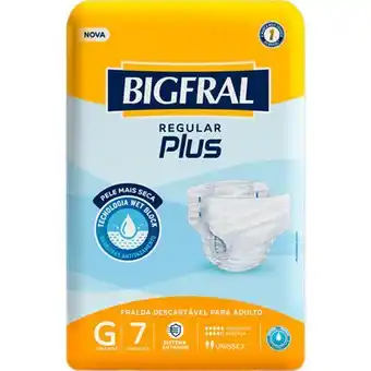 Farmácia Santa Lúcia Fralda geriátrica bigfral regular plus tamanho g - com 7 unidades oferta