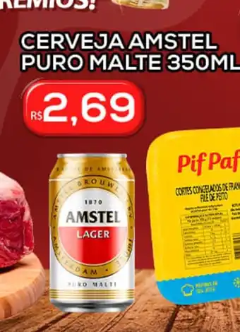 Zebu Carnes Supermercados Cerveja Amstel Puro Malte Lata 350ml oferta