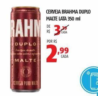 OXXO Cerveja brahma duplo malte lata 350 ml oferta