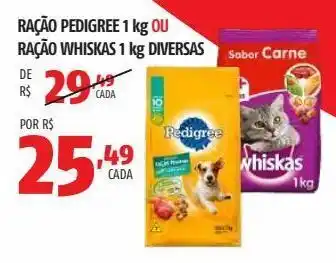 OXXO Ração pedigree 1 kg ou ração whiskas 1 kg diversas oferta