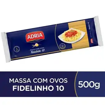 X Supermercados Macarrão fidelinho com ovos n10 adria 500g oferta