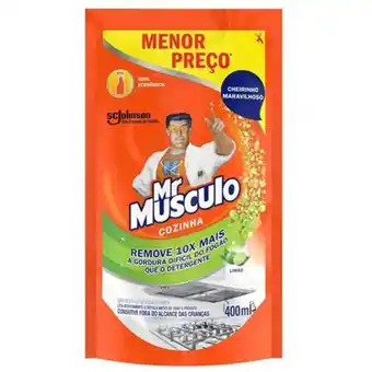 X Supermercados Limpador desengordurante de cozinha limão mr músculo 400ml oferta