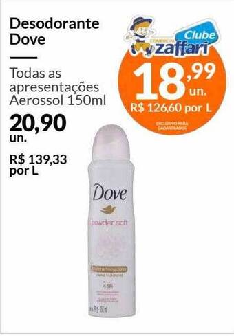 Zaffari Desodorante dove oferta