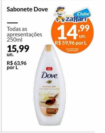 Zaffari Sabonete dove oferta
