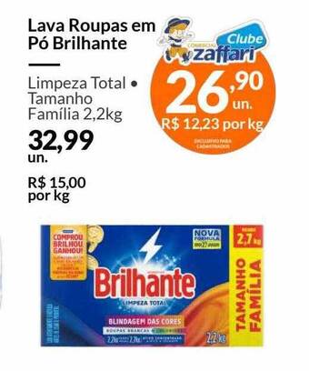 Zaffari Lava roupas em pó brilhante oferta