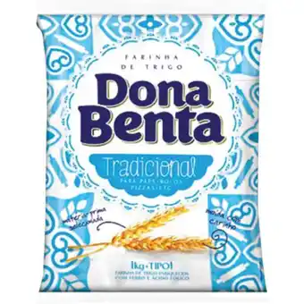 Atacadão Farinha de trigo sem fermento pacote 1kg - dona benta oferta