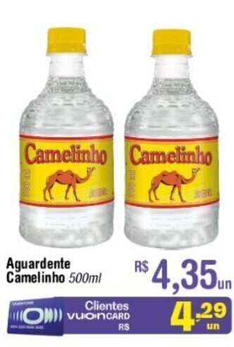 Fort Atacadista Aguardente Camelinho 500ml oferta