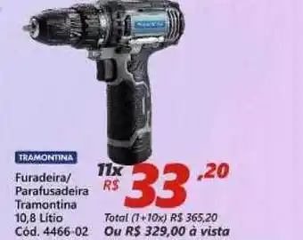 Lojas Becker Furadeira Parafusadeira Tramontina oferta
