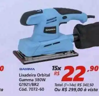 Lixadeira Orbital Gamma 380w