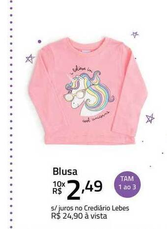 Lojas Lebes Blusa oferta