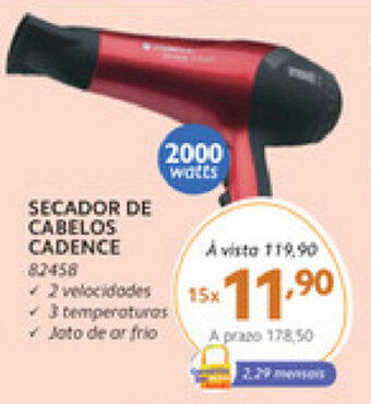 Benoit Secador de Cabelos Cadence oferta